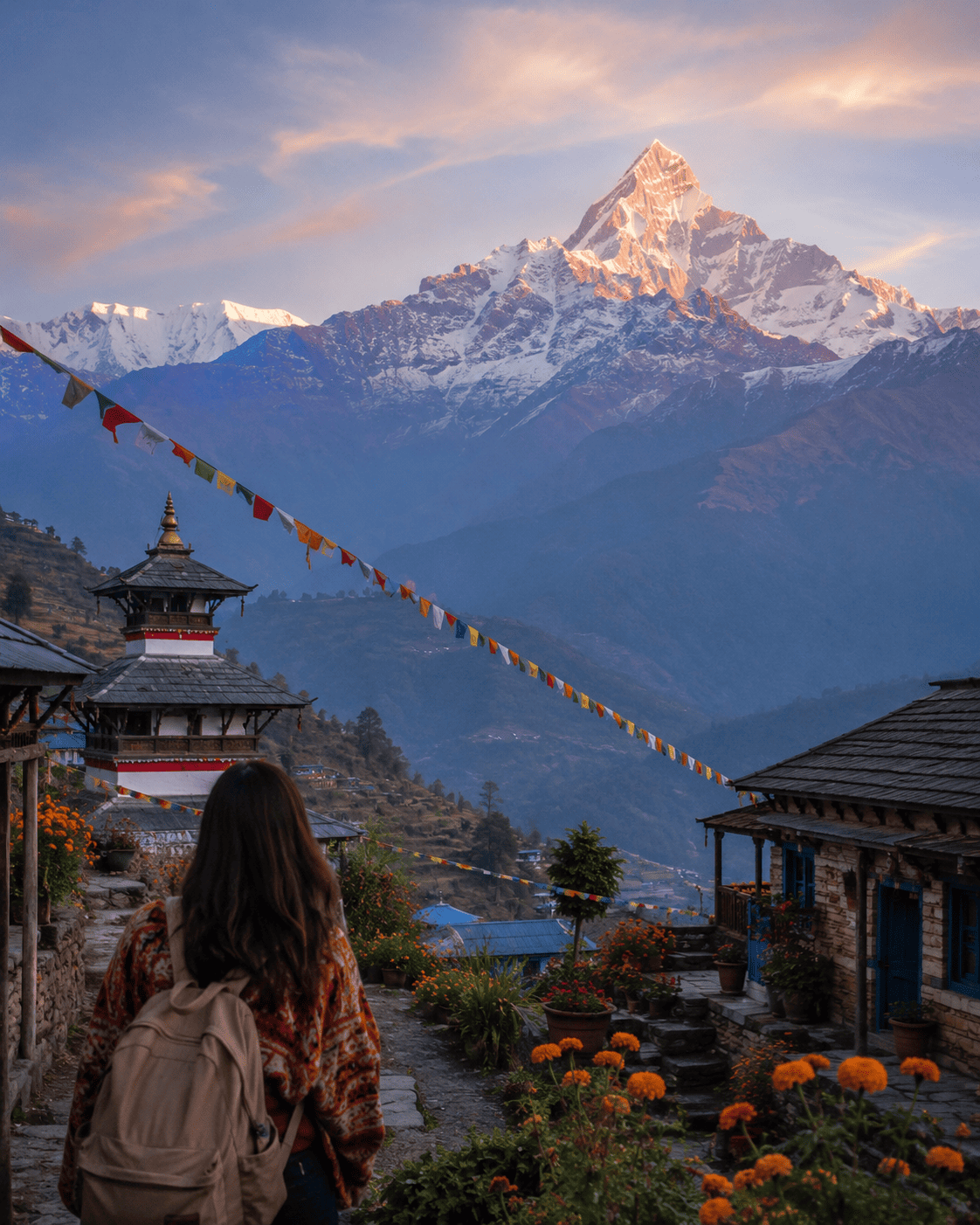 Nepal girls trip in Puja